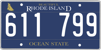 RI license plate 611799
