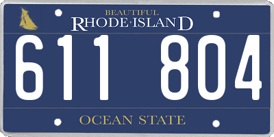 RI license plate 611804