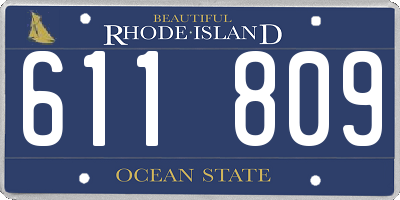 RI license plate 611809