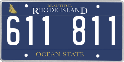 RI license plate 611811