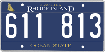 RI license plate 611813