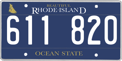 RI license plate 611820