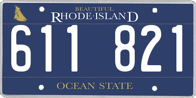 RI license plate 611821