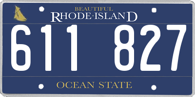 RI license plate 611827