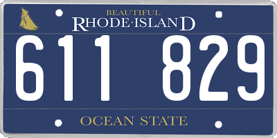 RI license plate 611829