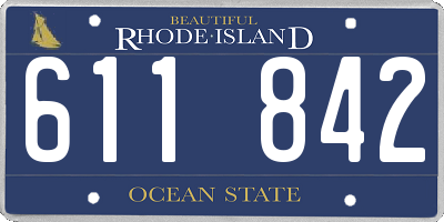 RI license plate 611842