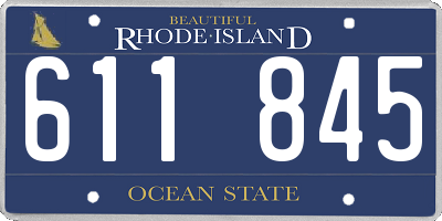 RI license plate 611845
