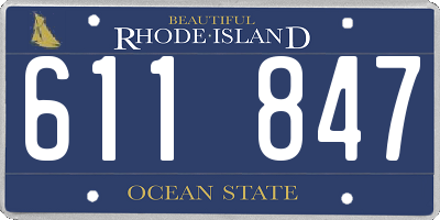 RI license plate 611847