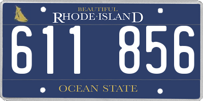 RI license plate 611856