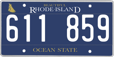 RI license plate 611859