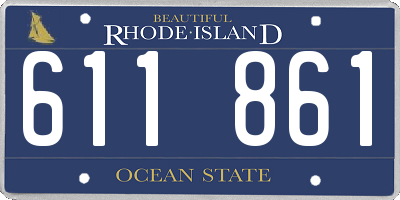 RI license plate 611861