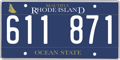 RI license plate 611871