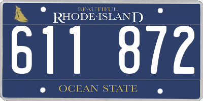 RI license plate 611872