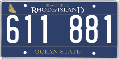 RI license plate 611881