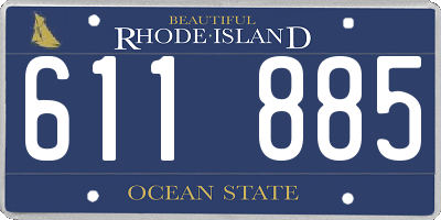 RI license plate 611885
