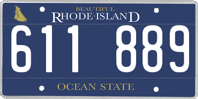 RI license plate 611889