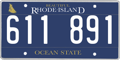 RI license plate 611891