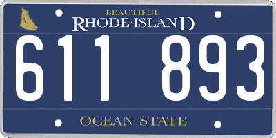 RI license plate 611893