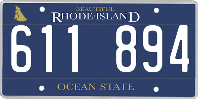 RI license plate 611894
