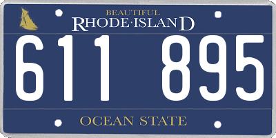 RI license plate 611895