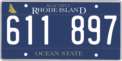 RI license plate 611897