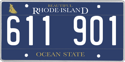 RI license plate 611901
