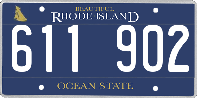 RI license plate 611902