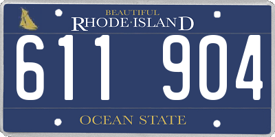 RI license plate 611904