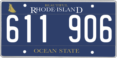 RI license plate 611906