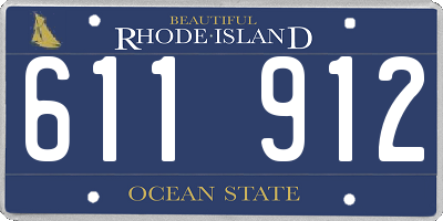 RI license plate 611912
