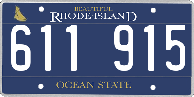 RI license plate 611915