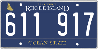 RI license plate 611917