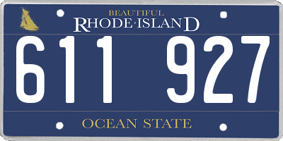 RI license plate 611927