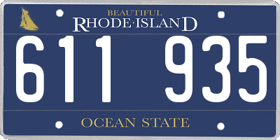 RI license plate 611935