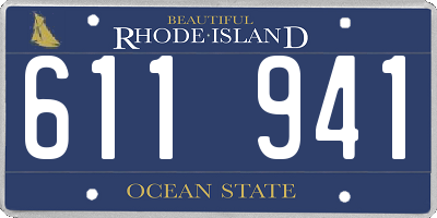 RI license plate 611941