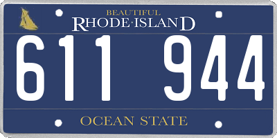 RI license plate 611944