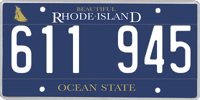 RI license plate 611945