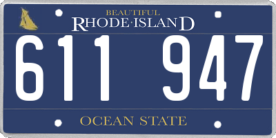 RI license plate 611947