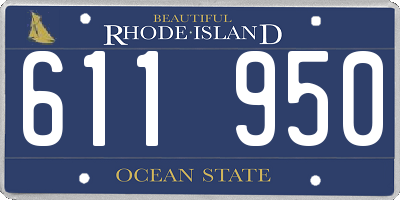 RI license plate 611950