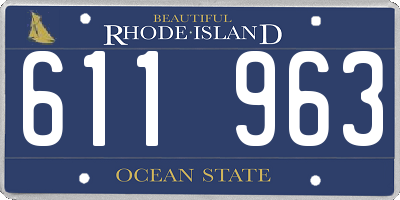 RI license plate 611963