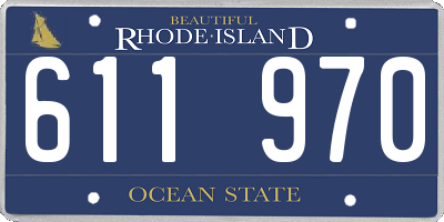 RI license plate 611970