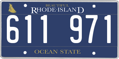 RI license plate 611971