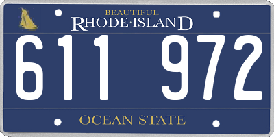 RI license plate 611972