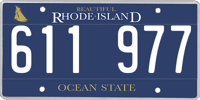 RI license plate 611977