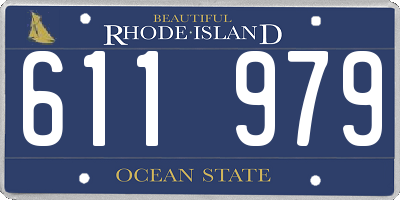 RI license plate 611979