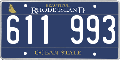RI license plate 611993