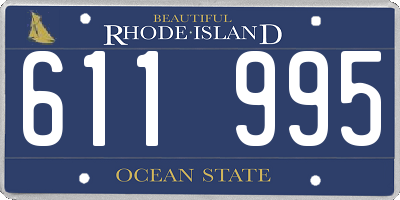 RI license plate 611995