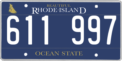 RI license plate 611997