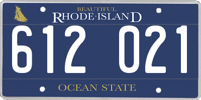 RI license plate 612021