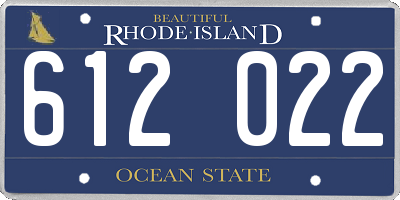 RI license plate 612022